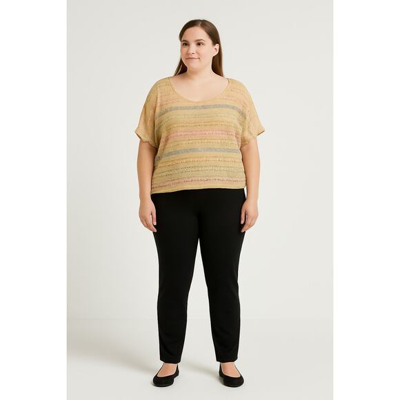 American Eagle Outfitters Women's High-Low Lace Overlay Top Size Large - Picture 1 of 8